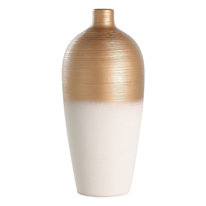 Eglo - Vase en céramique 28x15 cm blanc/doré