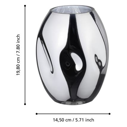 Eglo 421688 - Vase en verre XIPORAI 19,8x14,5 cm chrome brillant