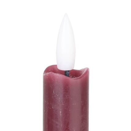 Eglo - LOT 2x Bougie LED/1xAAA 24,5 cm rouge