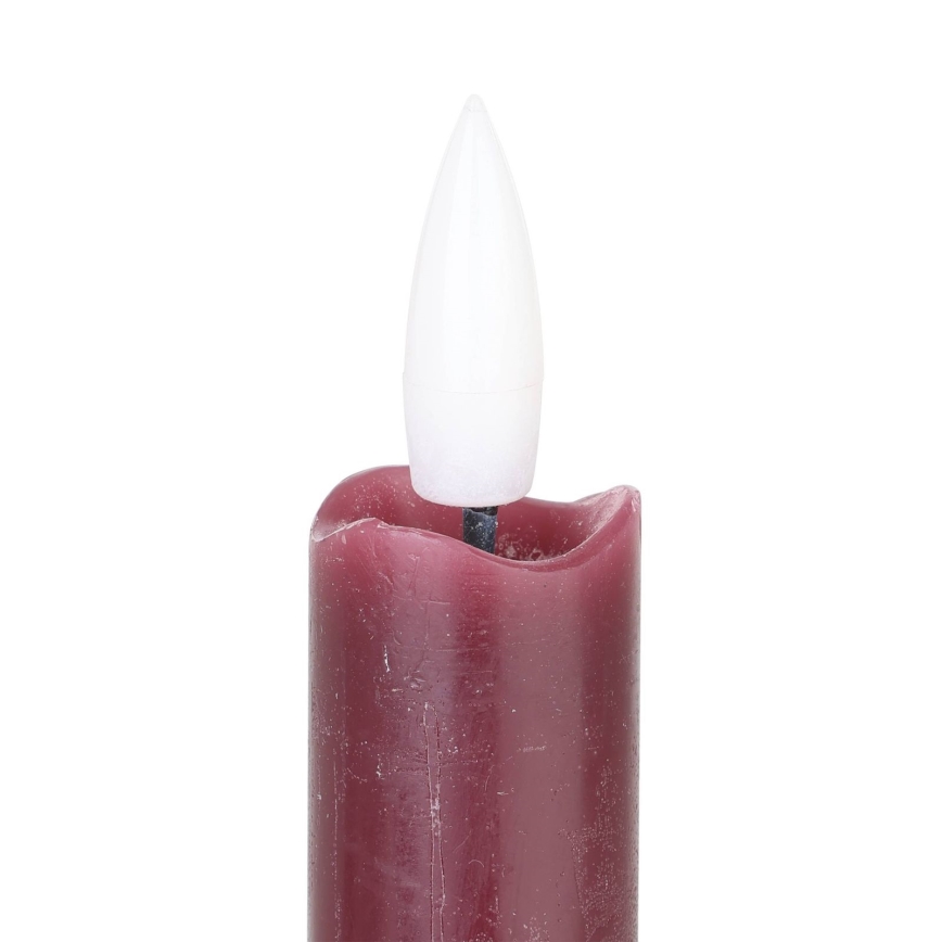 Eglo - LOT 2x Bougie LED/1xAAA 24,5 cm rouge