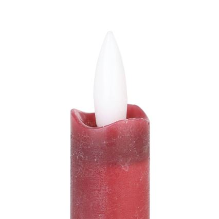 Eglo - LOT 2x Bougie LED/1xAAA 15 cm rouge