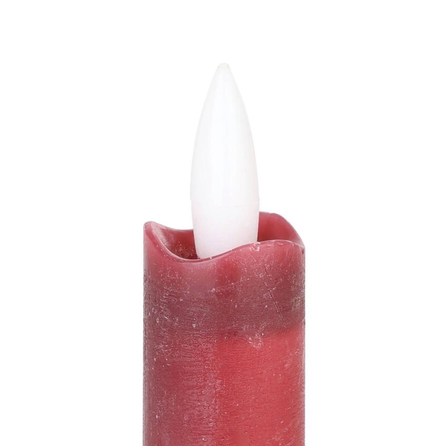 Eglo - LOT 2x Bougie LED/1xAAA 15 cm rouge