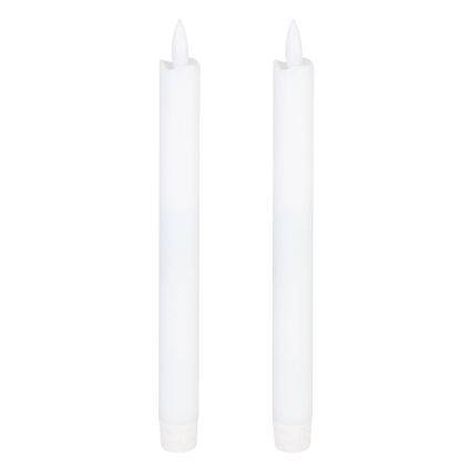 Eglo - LOT 2x Bougie LED/1xAAA 24,5 cm blanc