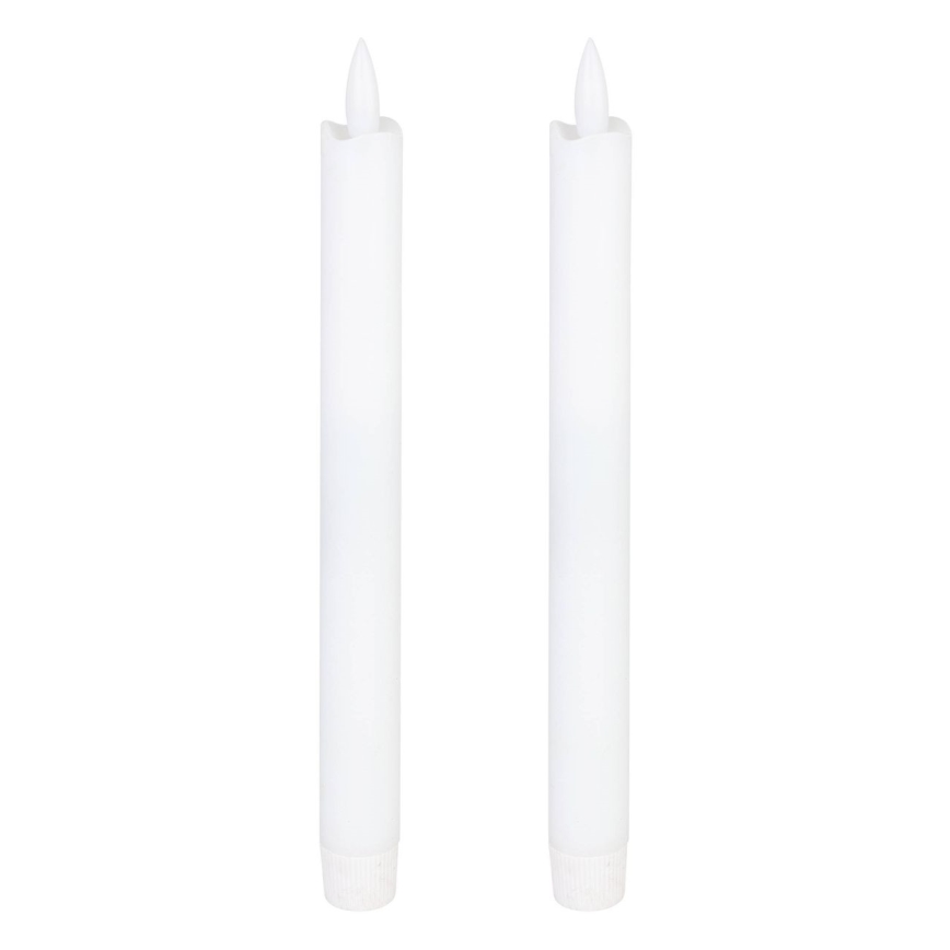 Eglo - LOT 2x Bougie LED/1xAAA 24,5 cm blanc