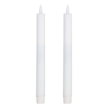 Eglo - LOT 2x Bougie LED/1xAAA 24,5 cm blanc
