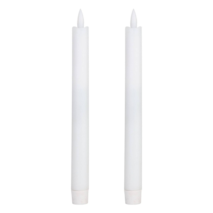 Eglo - LOT 2x Bougie LED/1xAAA 24,5 cm blanc
