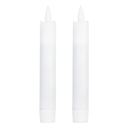 Eglo - LOT 2x Bougie LED/1xAAA 15 cm blanc