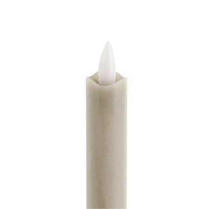 Eglo - LOT 2x Bougie LED/1xAAA 24,5 cm beige