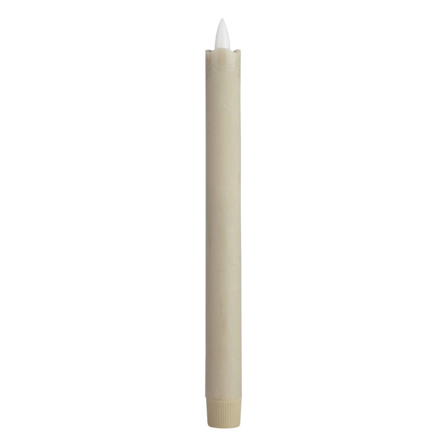 Eglo - LOT 2x Bougie LED/1xAAA 24,5 cm beige