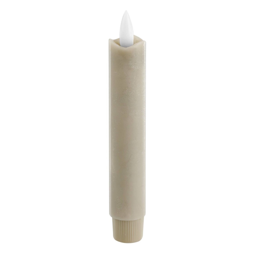Eglo - LOT 2x Bougie LED/1xAAA 15 cm beige