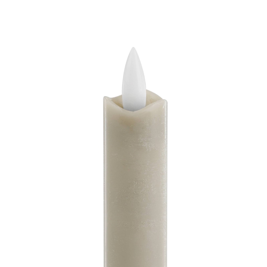 Eglo - LOT 2x Bougie LED/1xAAA 15 cm beige