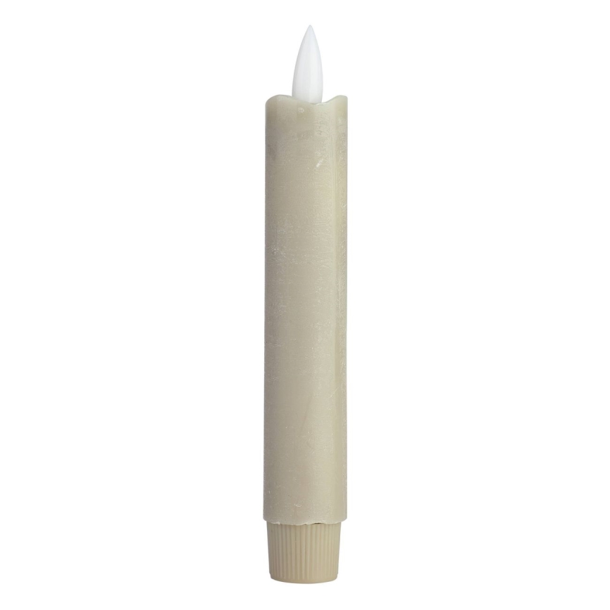 Eglo - LOT 2x Bougie LED/1xAAA 15 cm beige