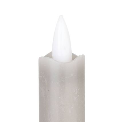 Eglo - LOT 2x Bougie LED/1xAAA 24,5 cm gris