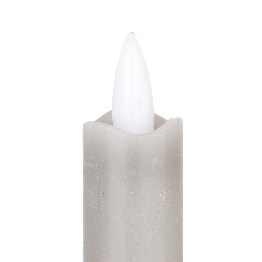Eglo - LOT 2x Bougie LED/1xAAA 24,5 cm gris