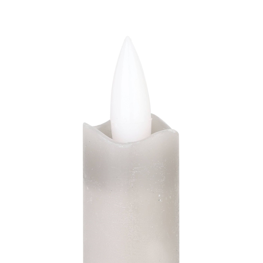 Eglo 422223 - LOT 2x Bougie ANTANABE LED/1xAAA 15 cm gris