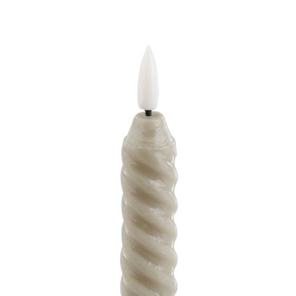 Eglo - LOT 2x Bougie LED/1xAAA 24,5 cm beige