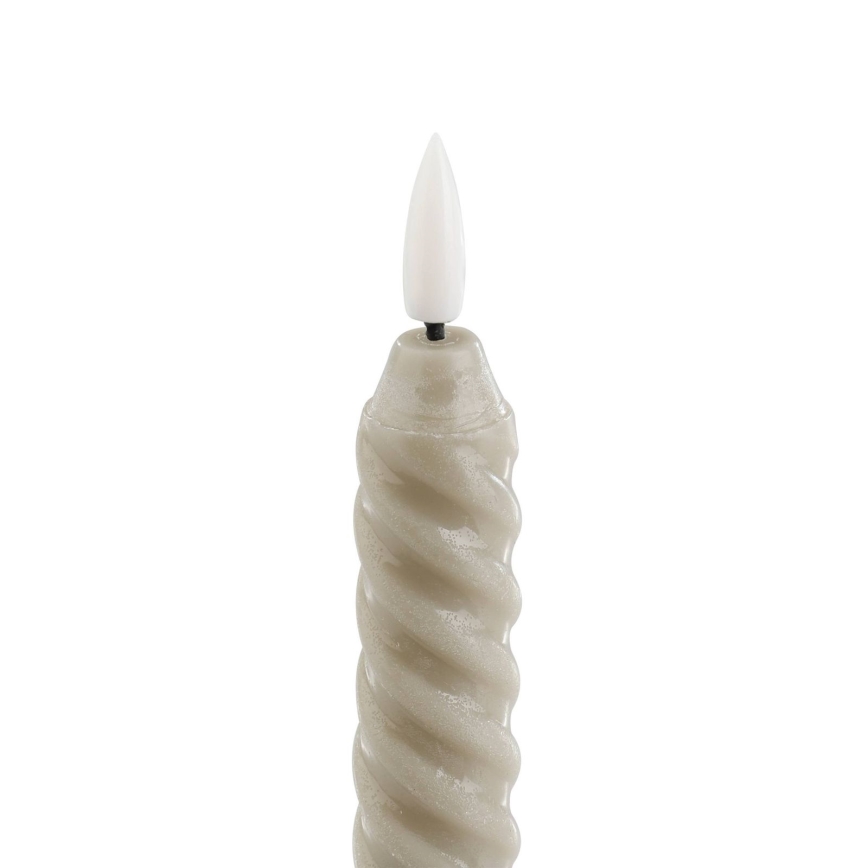 Eglo - LOT 2x Bougie LED/1xAAA 24,5 cm beige