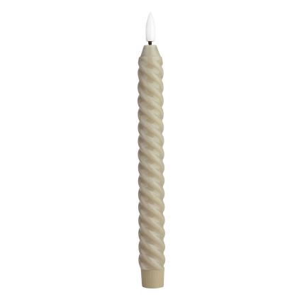 Eglo - LOT 2x Bougie LED/1xAAA 24,5 cm beige