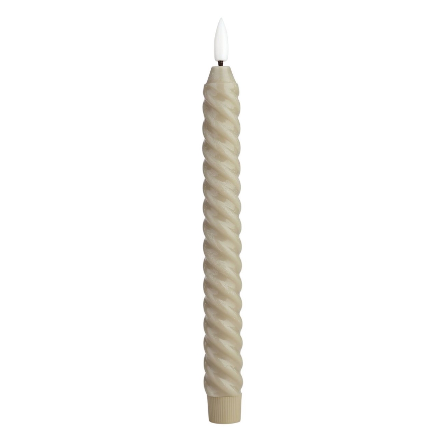 Eglo - LOT 2x Bougie LED/1xAAA 24,5 cm beige