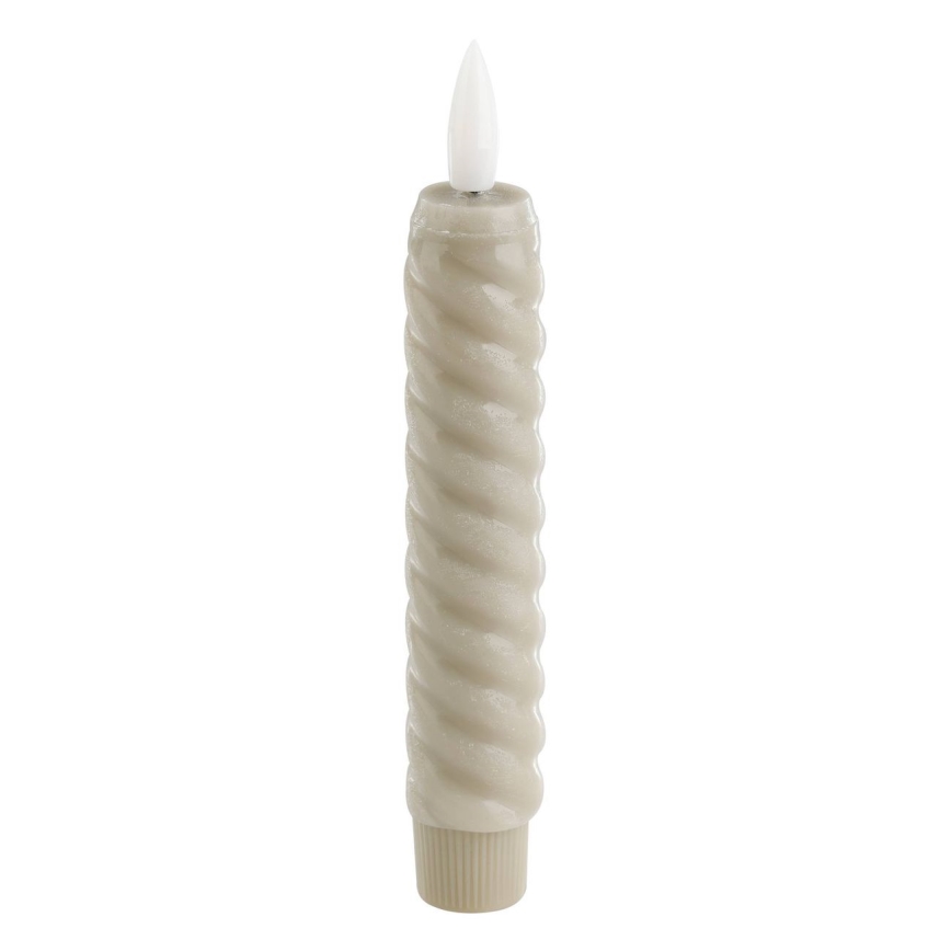 Eglo - LOT 2x Bougie LED/1xAAA 15 cm beige