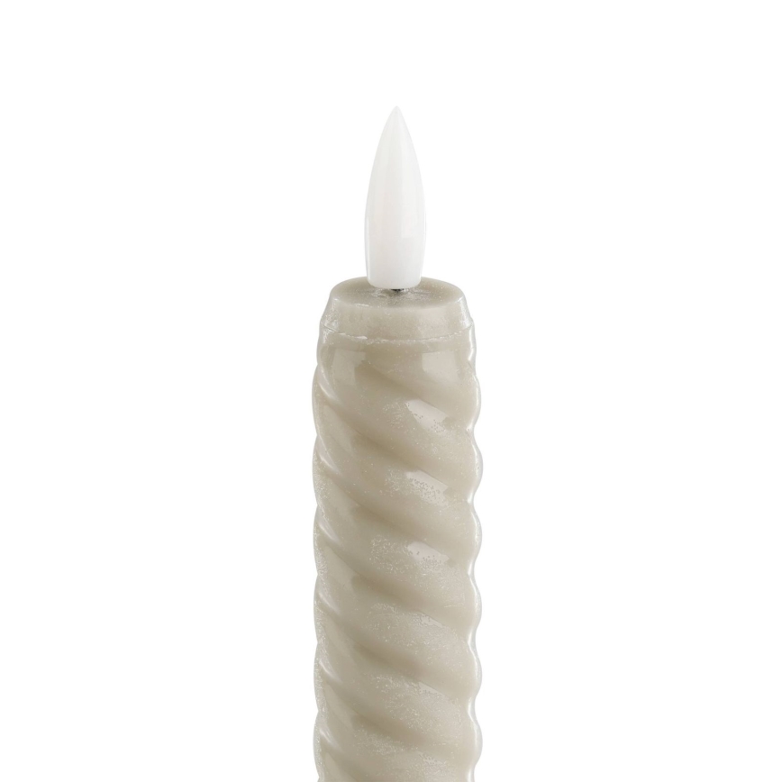 Eglo - LOT 2x Bougie LED/1xAAA 15 cm beige
