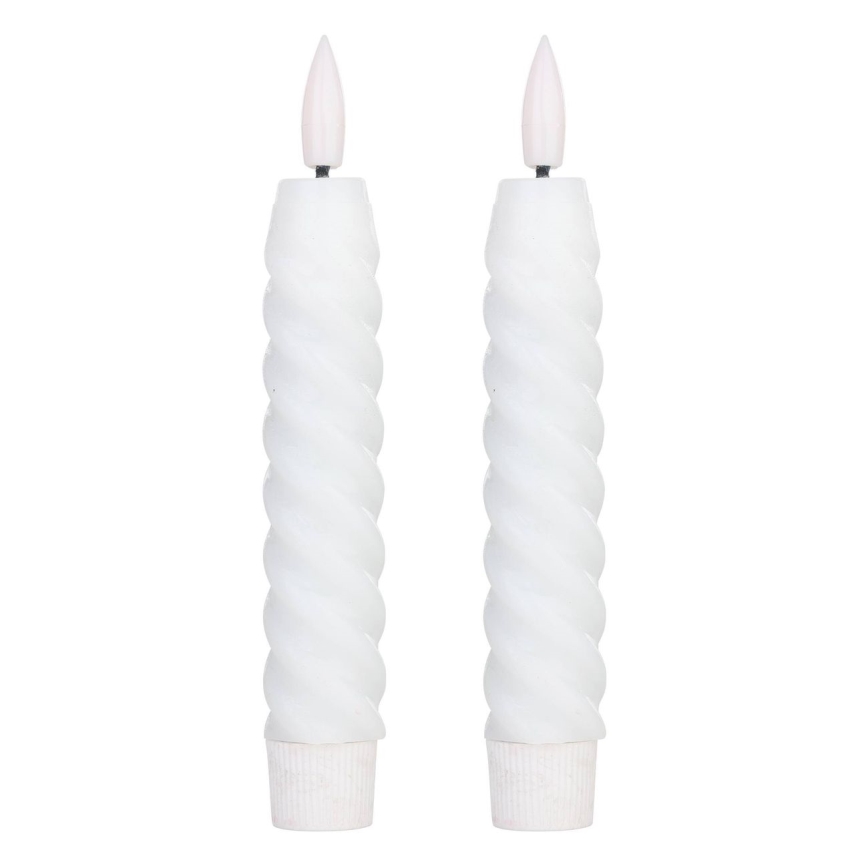 Eglo - LOT 2x Bougie LED/1xAAA 15 cm blanc