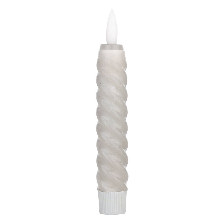 Eglo - LOT 2x Bougie LED/1xAAA 15 cm gris