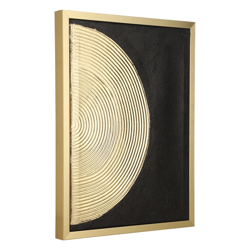 Eglo - LOT 2x Peinture sur toile 43x33 cm noir/doré