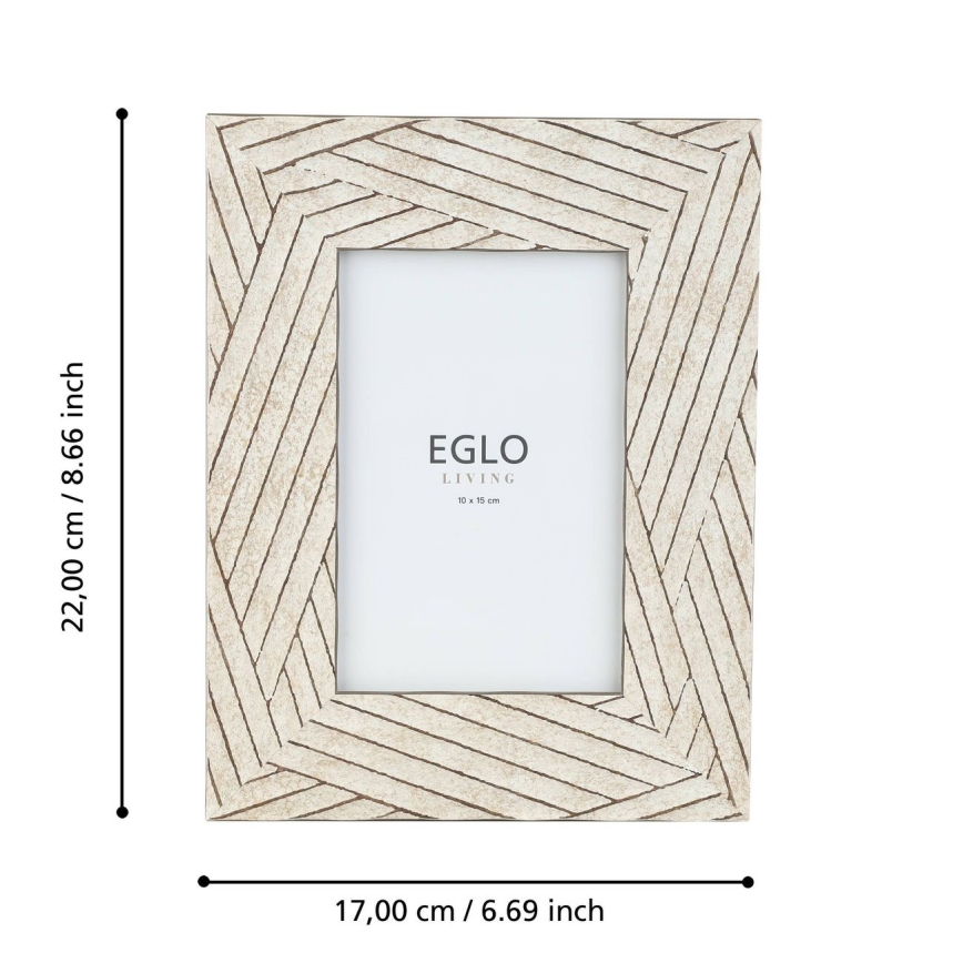 Eglo - Cadre photo 10x15 cm beige