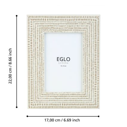 Eglo - Cadre photo 10x15 cm crème
