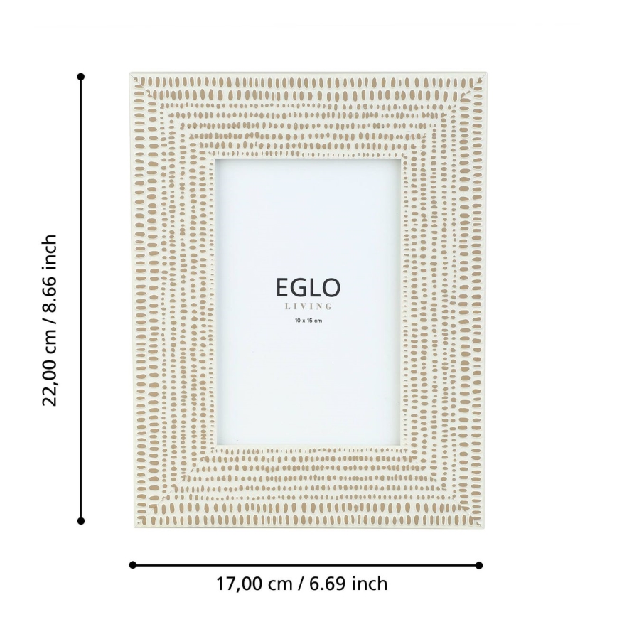 Eglo - Cadre photo 10x15 cm crème