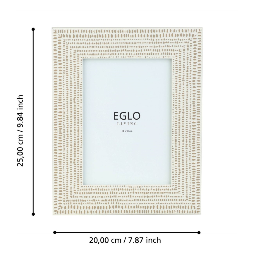Eglo - Cadre photo 13x18 cm crème
