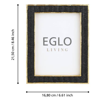 Eglo - Cadre photo 13x18 cm noir/doré