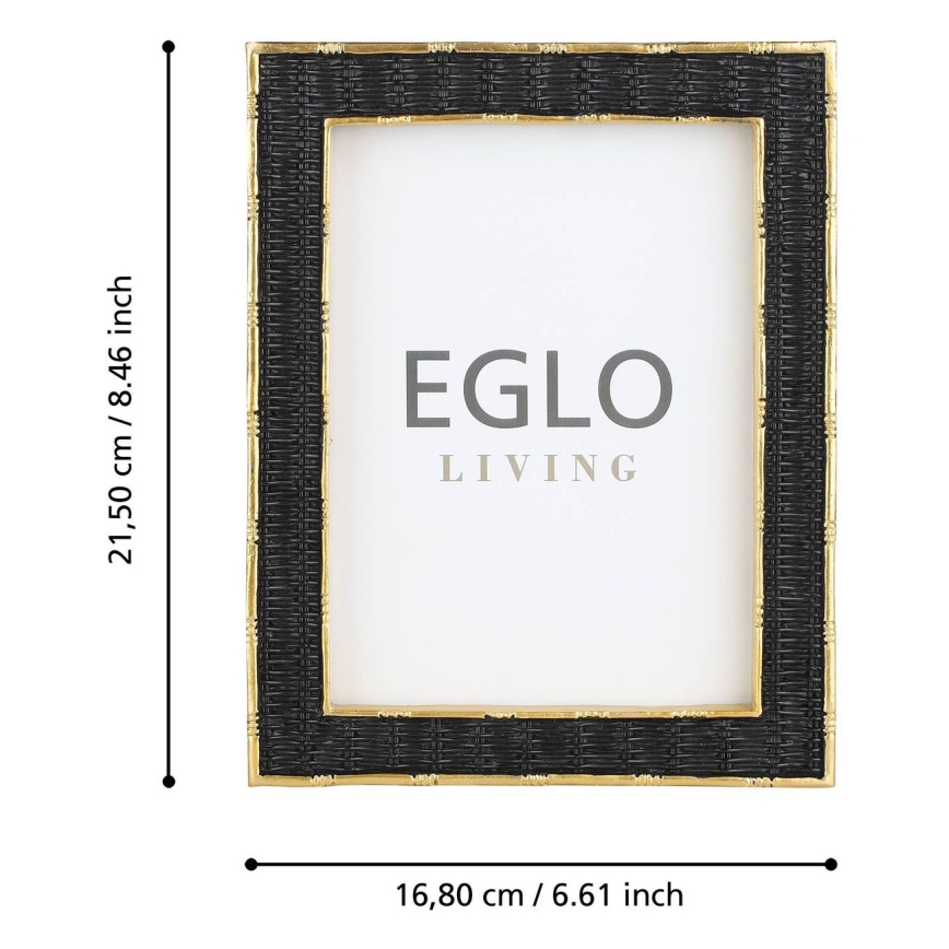 Eglo - Cadre photo 13x18 cm noir/doré
