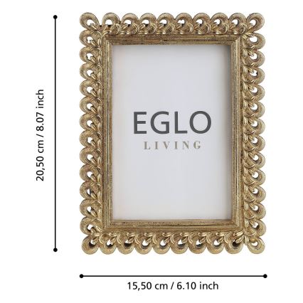 Eglo - Cadre photo 10x15 cm doré