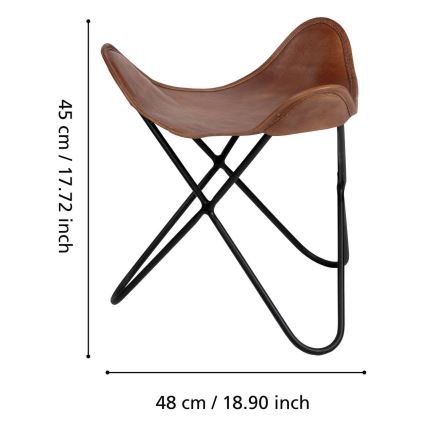 Eglo 424759 - Tabouret YAMATSURI 45x48 cm marron