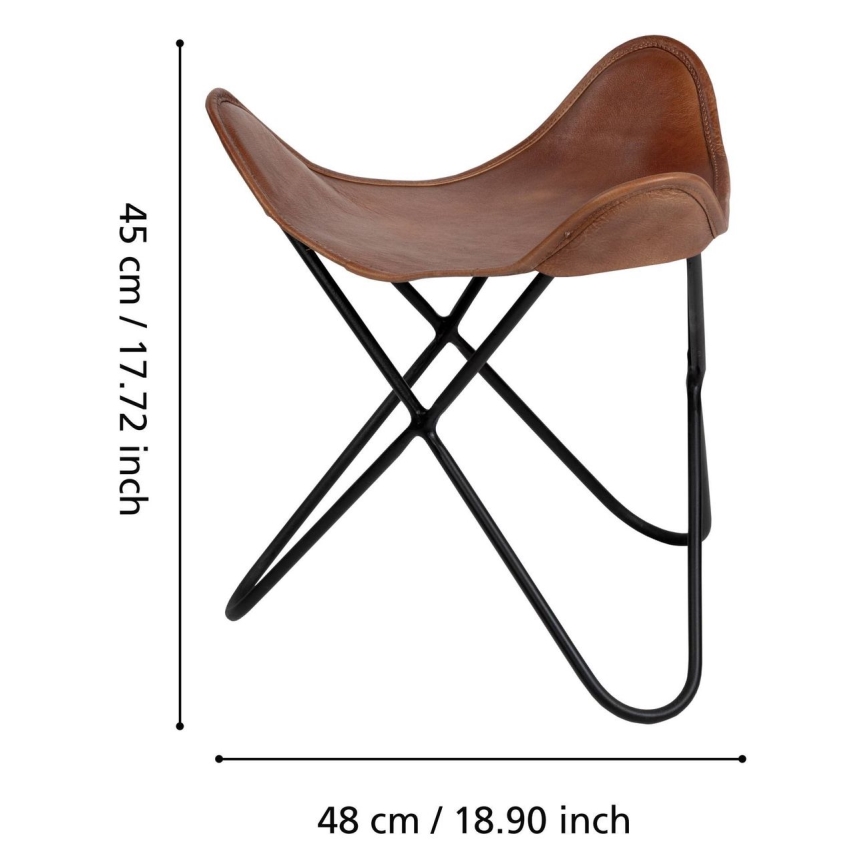 Eglo 424759 - Tabouret YAMATSURI 45x48 cm marron