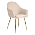 Eglo 424949 - Chaise de salle à manger APALIT 87,5 x 57,5 cm crème/dorée