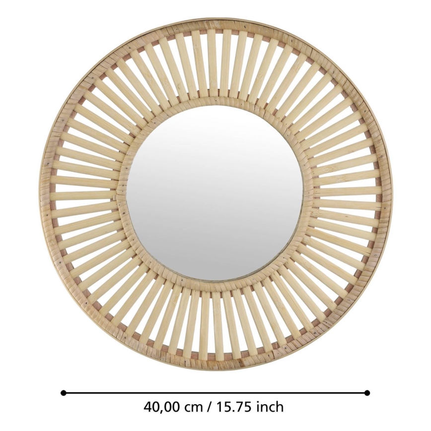 Eglo 425037 - Miroir mural MITSUKE Ø 40 cm, bambou