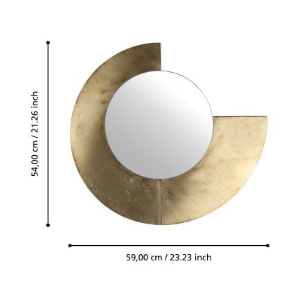 Eglo 425078 - Miroir mural TOAMASINA 54x59 cm doré