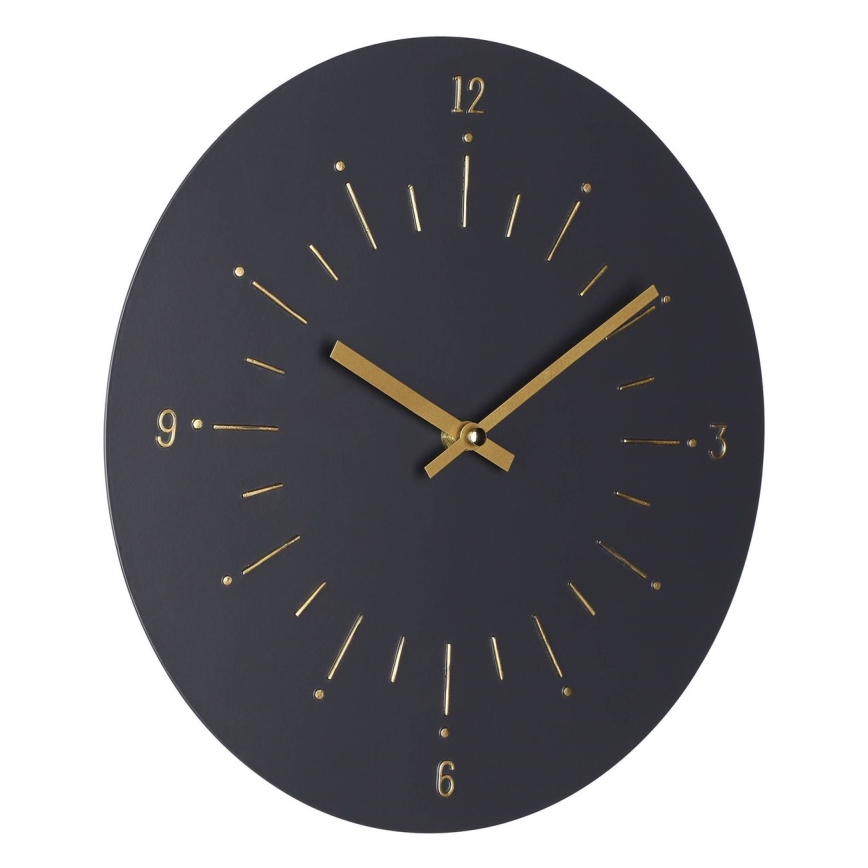 Eglo - Horloge murale 1xAA d. 30 cm noir