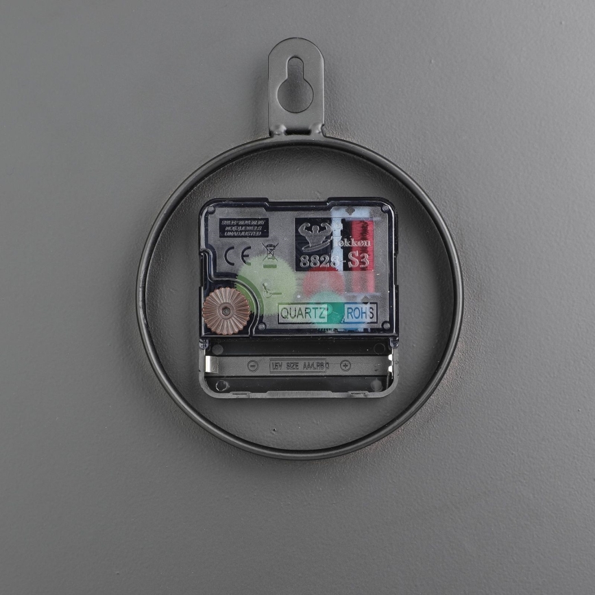 Eglo - Horloge murale 1xAA d. 30 cm noir