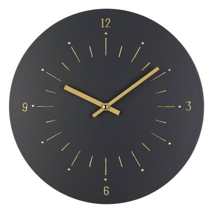 Eglo - Horloge murale 1xAA d. 30 cm noir