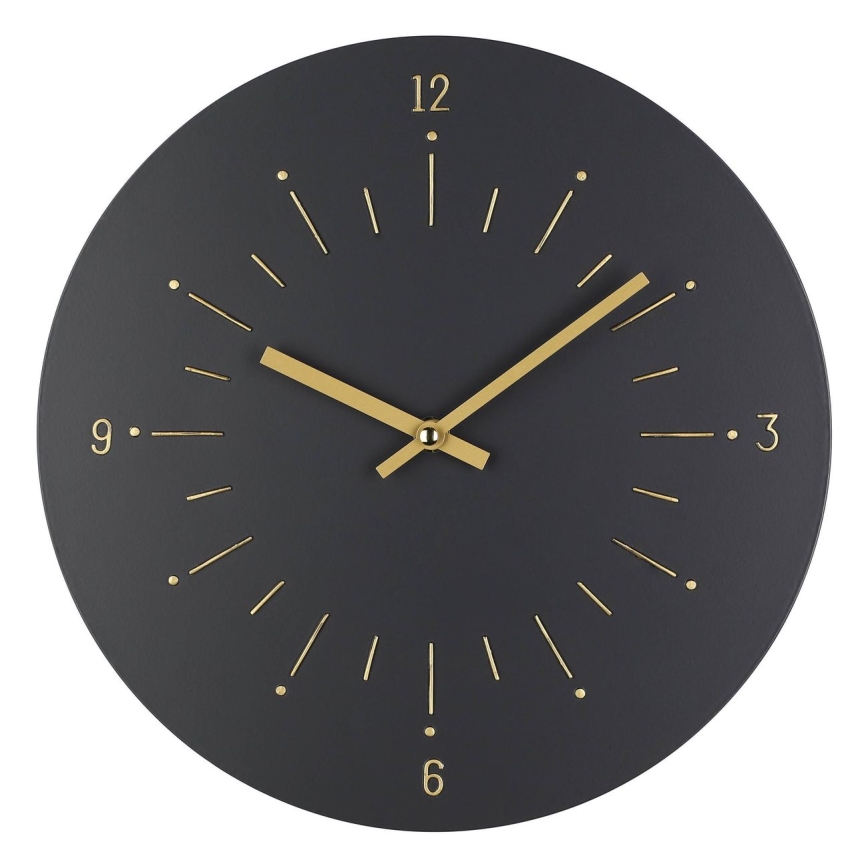 Eglo - Horloge murale 1xAA d. 30 cm noir