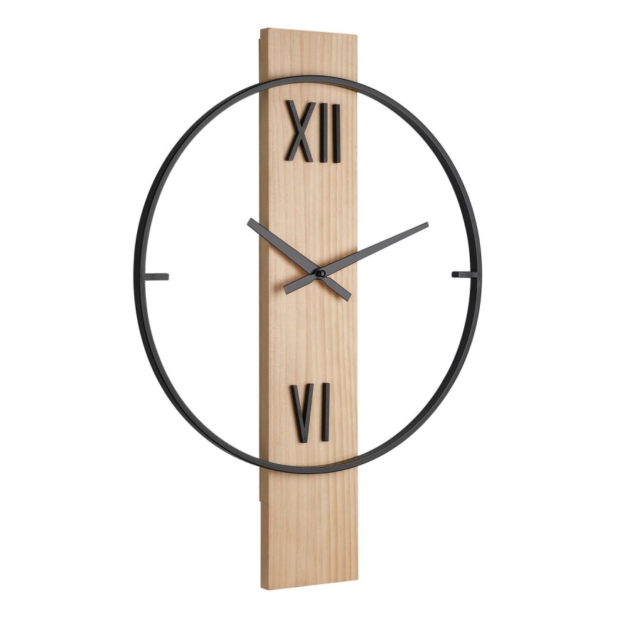 Eglo - Horloge murale 1xAA 56x40 cm bois/métal - FSC certifié