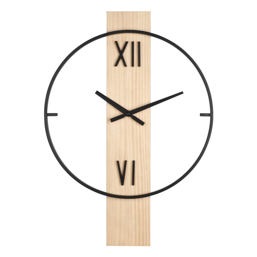Eglo - Horloge murale 1xAA 56x40 cm bois/métal - FSC certifié