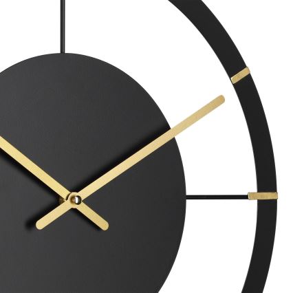 Eglo - Horloge murale 1xAA d. 40 cm noir/doré