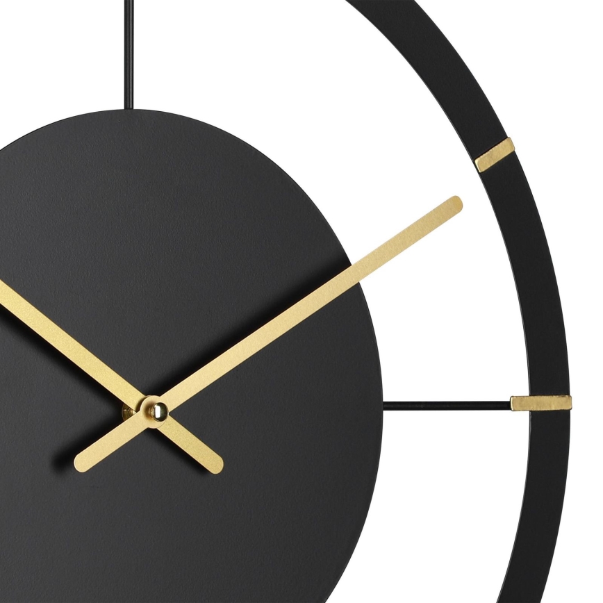 Eglo - Horloge murale 1xAA d. 40 cm noir/doré