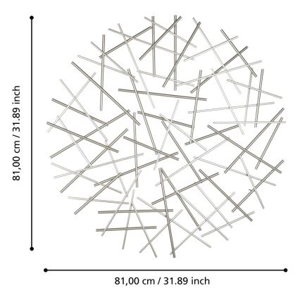 Eglo -  Décoration murale d. 81 cm chrome mat