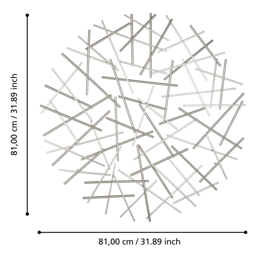 Eglo -  Décoration murale d. 81 cm chrome mat